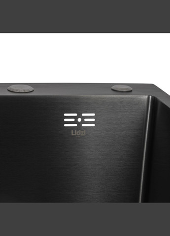 Мийка для кухні інтегрована Handmade крило ліворуч Brushed Black PVD 3,0/1,0 мм LDH7849BLPVD43624 LIDZ H7849BL (351898524)