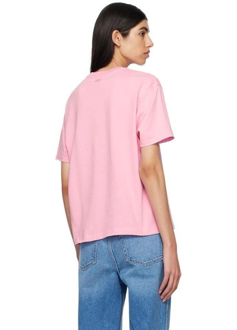 Рожева футболка ami mattiussi ami paris розмір s рожевий з коротким рукавом No Brand