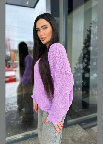 Фіолетовий жіночий светр колір бузок р.44/60 454052 New Trend