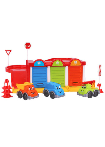 Іграшка паркінг з машинками (3шт) і дорожними знаками (TH8584) ТехноК (364112059)