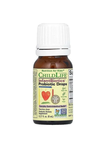 Пробіотики для імунітету дитини у краплях InfantBiotics Probiotic Drops,, 8 мл ChildLife (361116670)