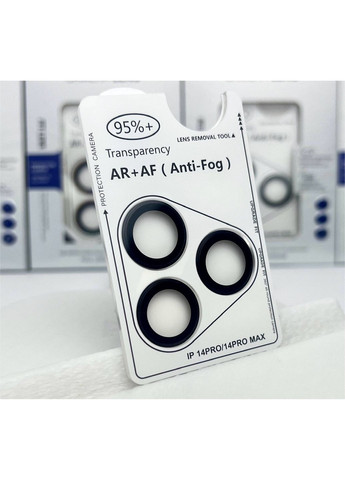 Отдельные линзы на камеру для 14 PRO защита камеры AR+AF айфон 14 ПРО комплект 3 шт camera lens Black Черные No Brand (369137569)