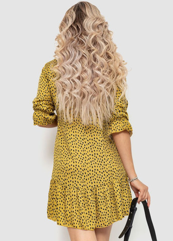 Бронзовое платье с принтом, цвет бронзовый, 115r0400-1 Kamomile однотонное