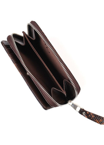 Женский кошелек из натуральной кожи с тиснением под змею с монетницей 21714 Разноцветный Canpellini (306881583)