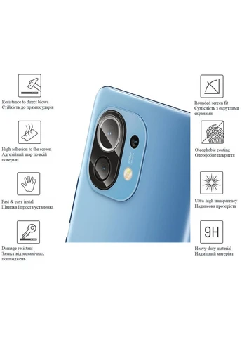 Скло захисне (ek14791) Drobak 3D camera Xiaomi Mi 11 Pro (391677259)