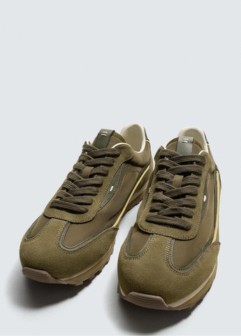 Оливковые (хаки) демисезонные кроссовки Zara