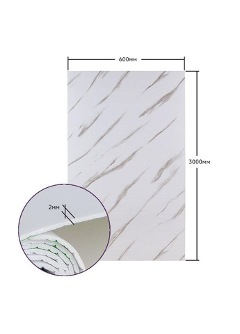 Самоклеящаяся стеновая PET плитка в рулоне 600*3000*2mm SW-00001691 Sticker Wall (329893197)