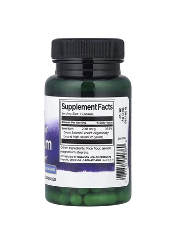 Селен SelenoExcell 200 mg, 60 капсул для антиоксидантного захисту Swanson (341325149)