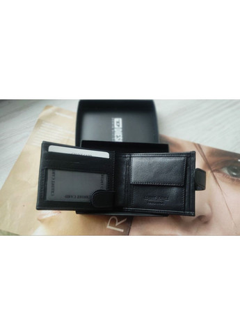 Мужской кожаный кошелек black No Brand (369365107)