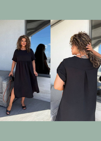 Чорна повсякденний, кежуал жіноча сукня літня Style Point однотонна