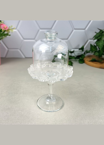 Небольшое стеклянное блюдо с купольной крышкой Patisserie Pasabahce (303210836)