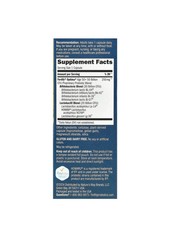 Пробіотики 50+ Primadophilus Optima 50 млрд, 30 капсул Nature's Way (361117768)