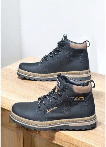 Черные зимние ботинки зимние No Brand