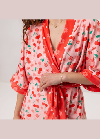 Халат жіночий з плюшевого велюру Черешенька 3437_L 16033 L FlexDress (336873856)
