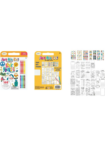 Набор раскраска с наклейками, восковыми мелками Люби себя AEG004 shop (840100801974) Let's Craft (363337439)