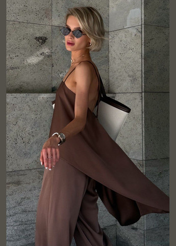 Топ из шелка цвета шоколад Jadone Fashion (339607470)