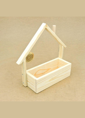 Полиця настінна для квітів з дерева Олінда 35 бланже (ЦВС-350701) No Brand (328226881)