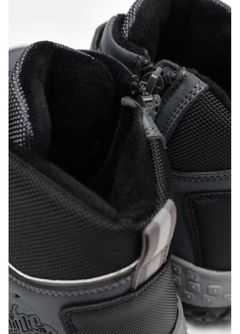 Серые осенние ботинки для мальчика цвет серый цб-00279219 Yuki