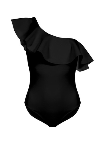 Чорний літній купальник суцільний з формованою чашкою so246600 чорний Brabrabra Ігристий настрій