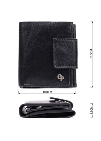 Кожаное портмоне унисекс с отделениями для карт и монетницей, черное (sku_22573) No Brand (328218973)