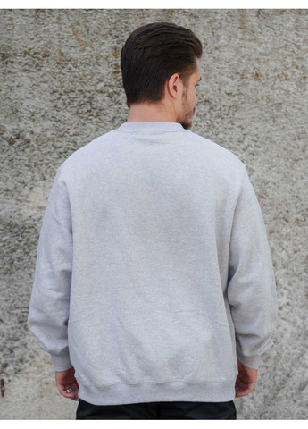 Утеплений оверсайз світшот на флісі Solo Gray Without (362441490)