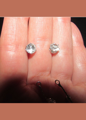 Серебристые серьги листья в кристаллах на цепях 2в1, 5664 Fashion Jewelry (338431188)