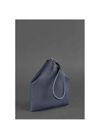 Кожаная сумка женская через плечо косметичка Пирамида синяя BlankNote (302009094)