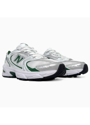 Сірі Осінні кросівки чоловічі new balance 530 silver / green нью беланс 530 No Brand