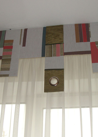 Жорсткий ламбрекен Абстракція 2м бежевий (84_2ж) Firanka Line (340112017)