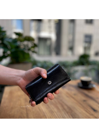 Черная ключница из натуральной кожи с отделением для денег B416 st leather (336551819)