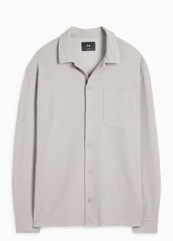 Серая повседневный рубашка однотонная C&A