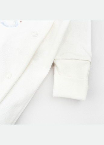 Чоловічок для немовлят з начосом з принтом зайчика діагональна застібка Cute Bunny Girl Білий dexter's (313834080)