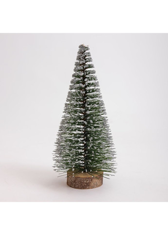 Новорічна настільна ялинка засніжена Стріла 25 см на дерев'яній підставці SOK-М-12-1 LUGI (370673466)