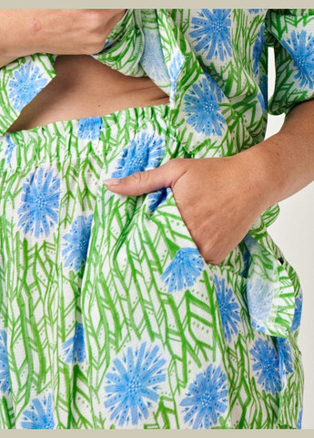 Зелена піжама жіноча lns 509 a24 l зелений, блакитний Key