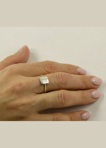 Кольцо минимализм с квадратом 9056 SE, размер Maxi Silver (341539077)