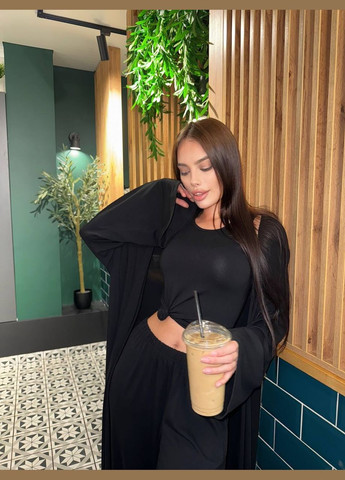 Жіночий костюм-трійка оверсайз з кардиганом No Brand С824/825-1633/3 (341677013)