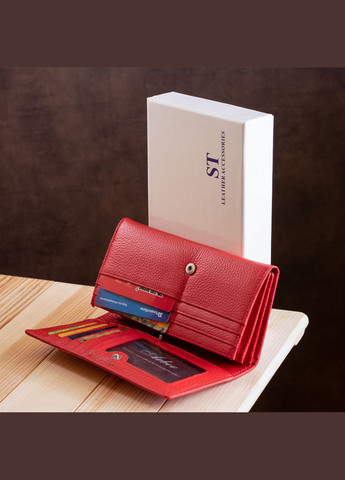 Женский кошелек из натуральной кожи с монетницей 18858 Красный st leather (306881423)