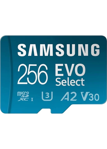 Карта пам'яті microSDXC (UHS-І U3) 256Gb class 10 A2 V30 (R130MB/s, W30MB/s) (adapter SD) (MB-ME256KA/EU) Samsung EVO Select (402521941)