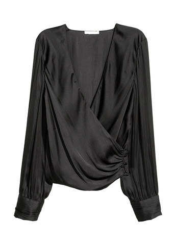 Чорна блуза демісезон,чорний, H&M