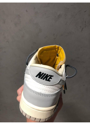 КРОССОВКИ ЖЕНСКИЕ NIKE SB DUNK X OFF WHITE GREY BLACK LACES НАЙК СБ ДАНК No Brand серые демисезоны (368870446)