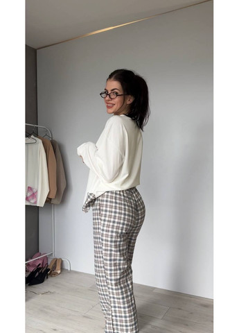 Бежевая всесезон пижама свитшот + брюки Україна Emmi