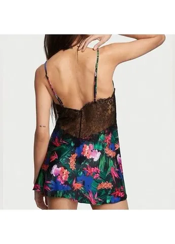 Пеньюар Victoria’s Secret Lace Top Satin Slip S і M, атласна нічна сорочка з мереживом Victoria's Secret (406885237)