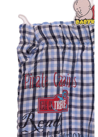 Бриджи в клеточку для мальчика синие коттновые 68 см (50428) BABYKROHA (297199501)