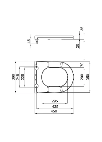 Сидіння для унітаза (Robin, Scorpio) з мікроліфтом Slim Qtap QT99HXU09W (341326500)