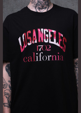 Черная оверсайз футболка с принтом california с длинным рукавом Without