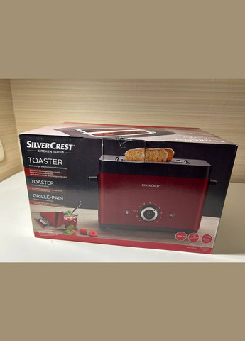 Тостер кухонний універсальний SilverCrest STT 850 A1 горизонтальний з 7 режимами приготування Червоний No Brand (331146088)