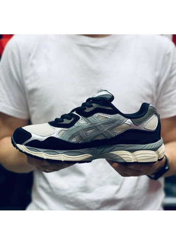 Сірі Осінні кросівки чоловічі asics gel-1090 white black grey асікс гель 1090 No Brand