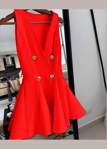 Червона ділова, повсякденний жіноча сукня міні Avanti однотонна