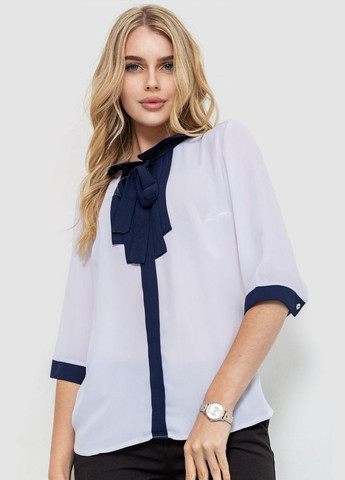 Комбінована демісезонна блуза жіноча, колір біло-синій, Ager