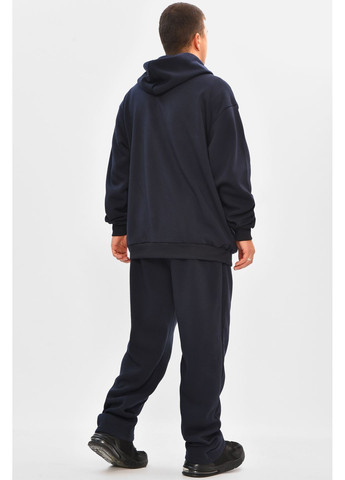 Темно-синій зимній спортивний костюм чоловічий батал на флісі темно-синього кольору брючний Let's Shop